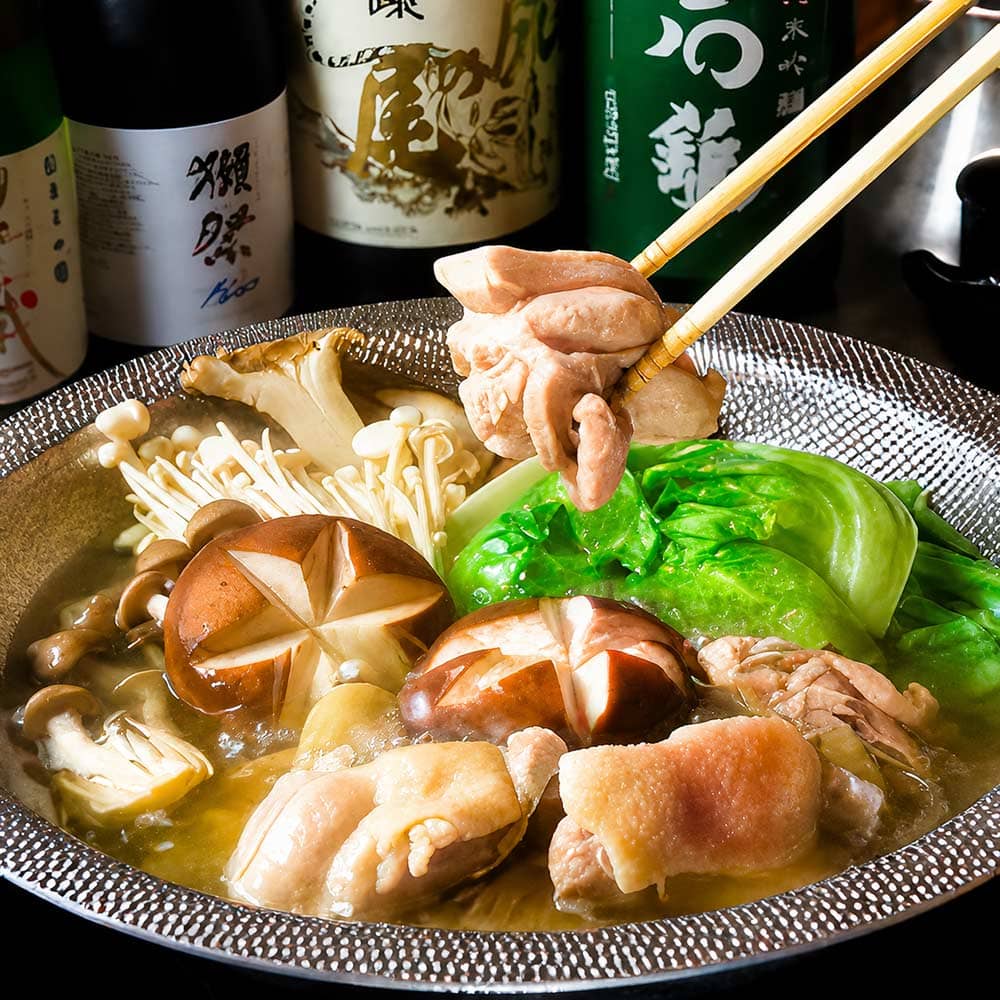 【2時間飲み放題付】水炊きコース 刺盛4種、水炊き、チキン南蛮を含む全7品